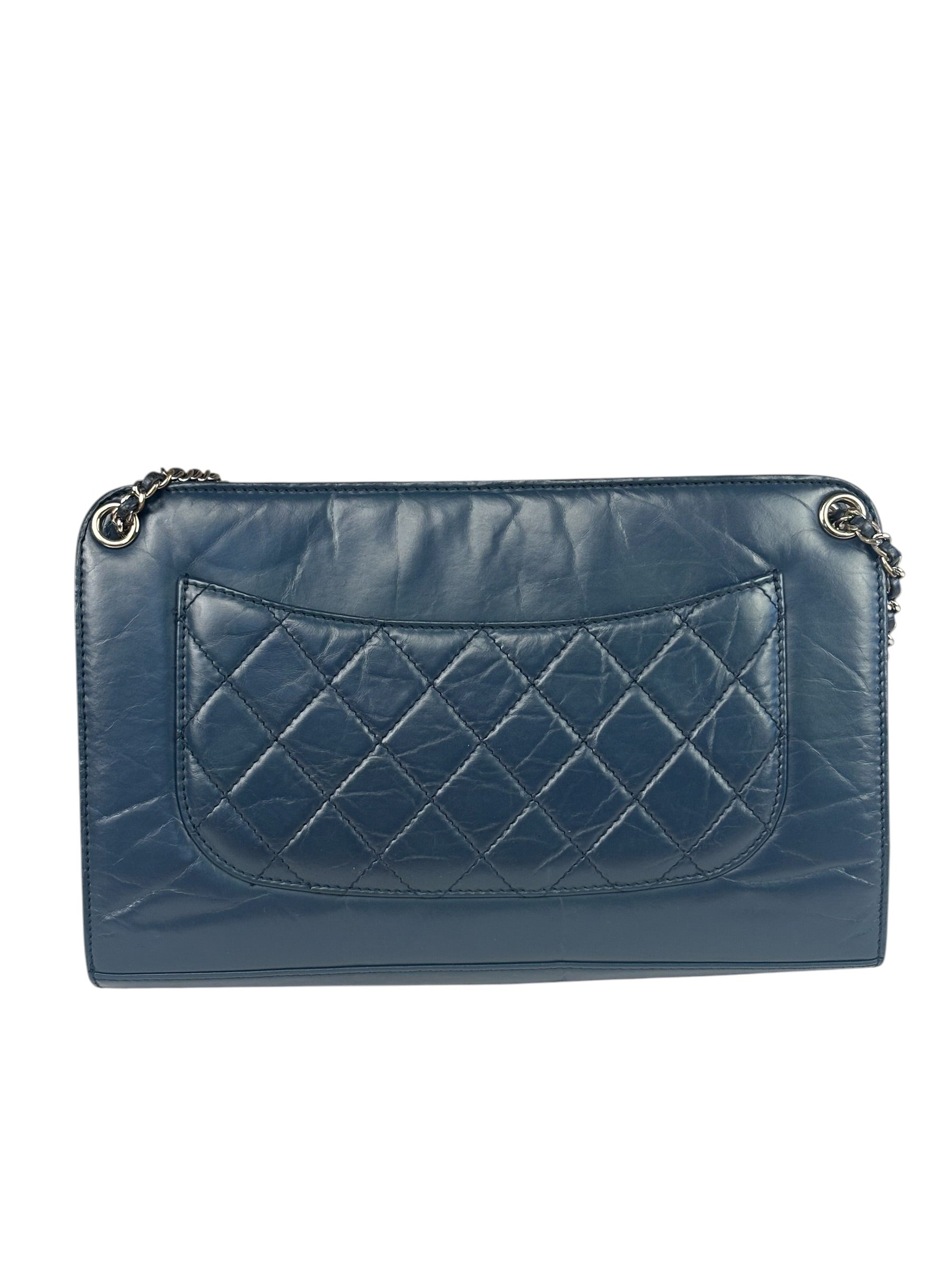 Chanel Blue Quilted Leather CC Chain Shoulder Bag 2018