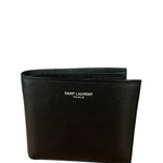 Yves Saint Laurent Leather Bi-Fold Wallet Black