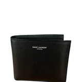 Yves Saint Laurent Leather Bi-Fold Wallet Black