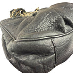 Fendi Black Leather Mia Chain Hobo Bag