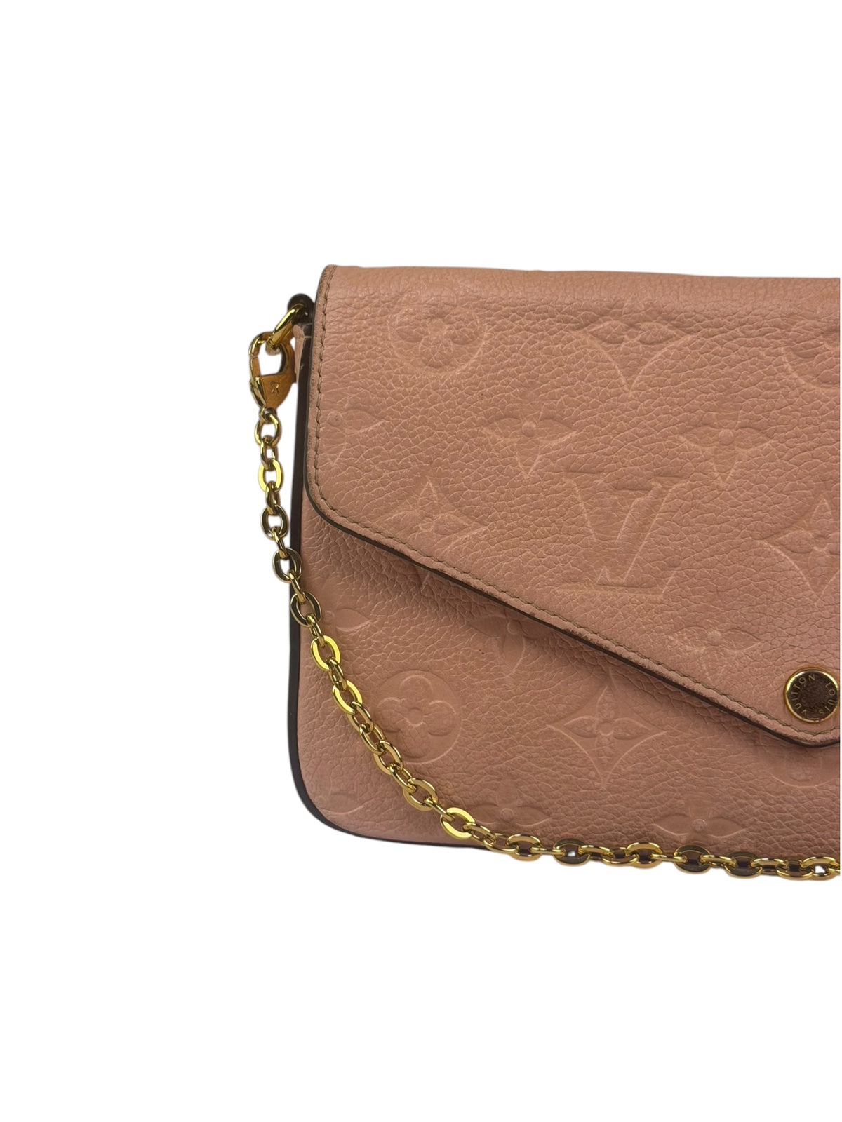 Louis Vuitton Peach Monogram Felicie Wallet On Chain