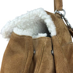 Balenciaga Rodeo Handbag Suede/Fleece Brown