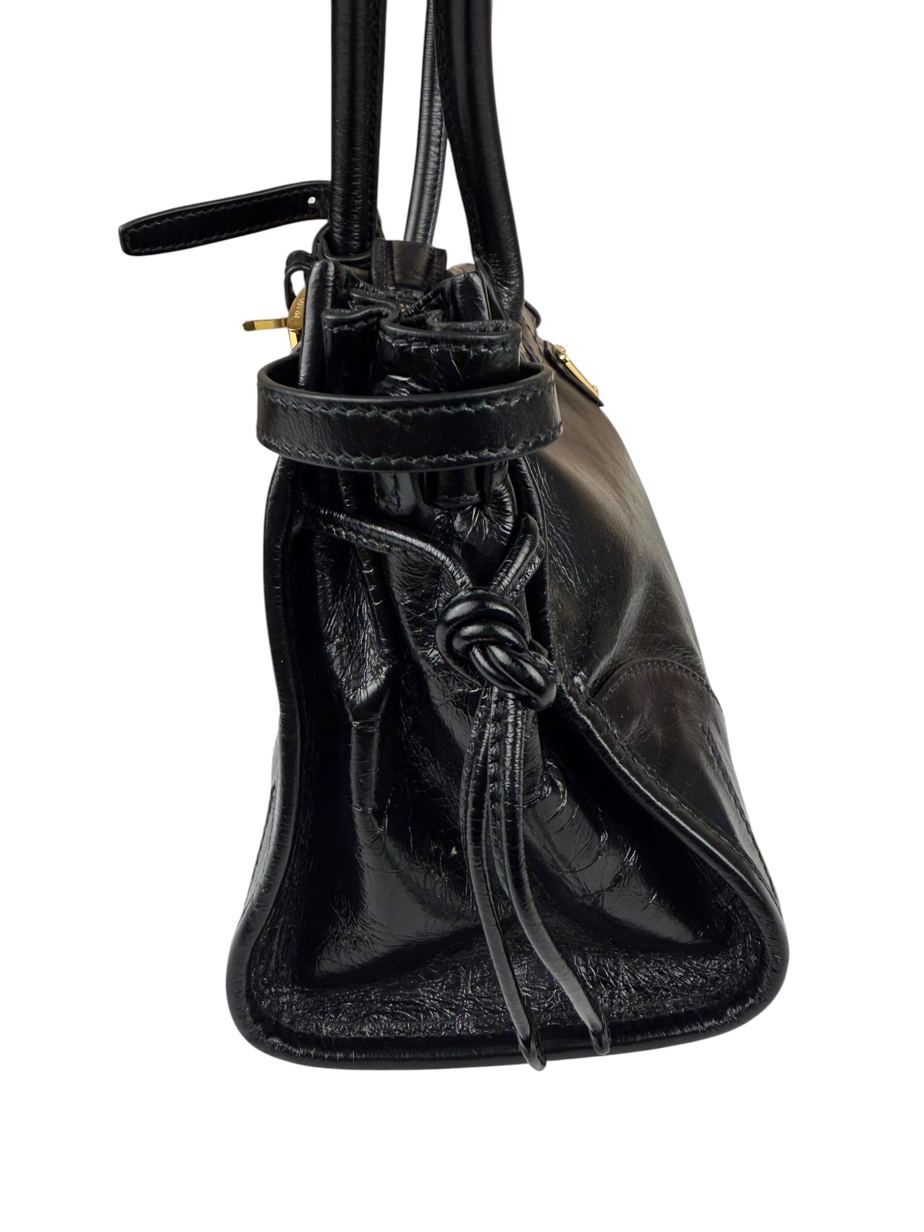 Prada Black Bonnie Calfskin Shoulder Bag