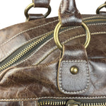Balenciaga Vintage Brown Leather Moto Handbag