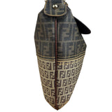 Fendi Vintage Two-Tone Leather Zucchino Messenger/Shoulder Bag