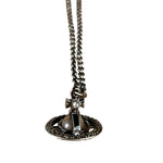 Vivienne Westwood Gunmetal 3D Marble Orb Necklace