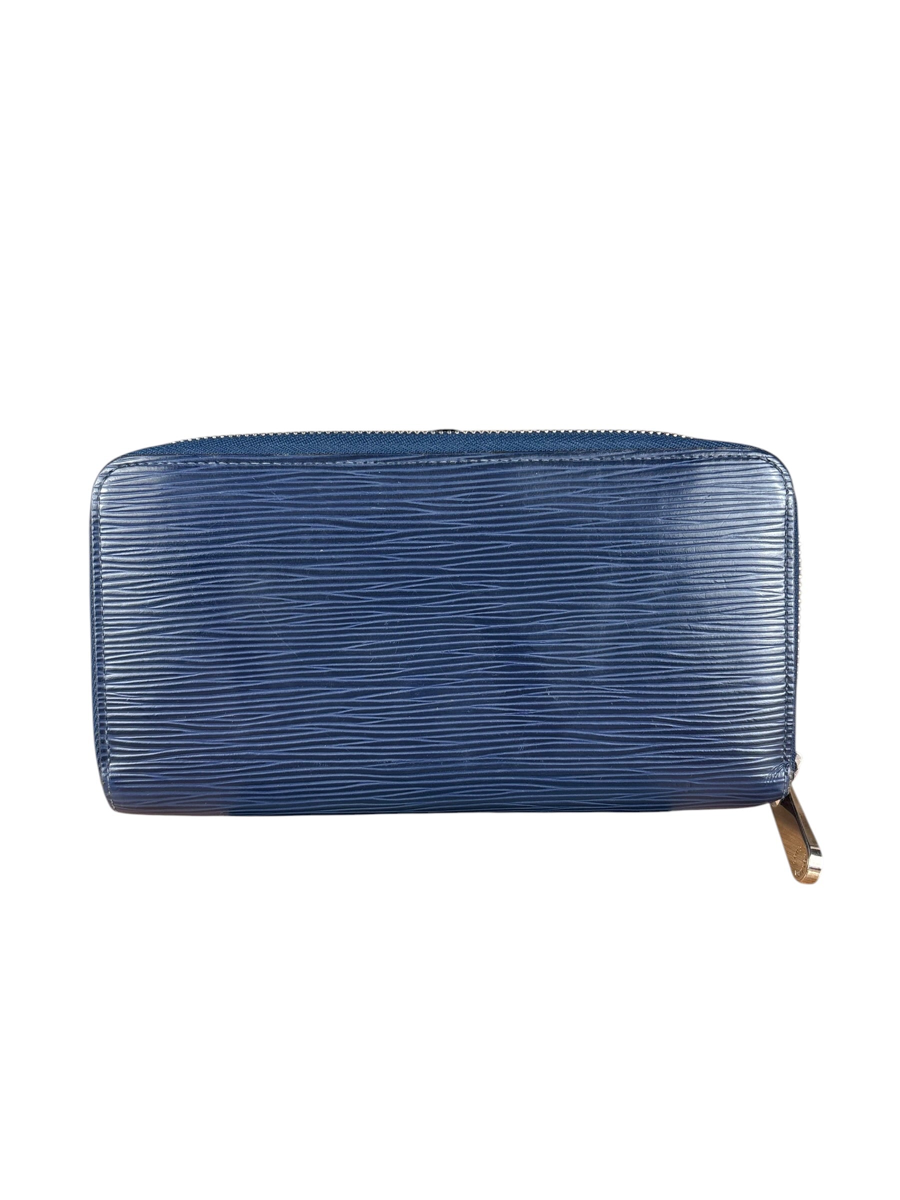 Louis Vuitton Navy Epi Long Zippy Wallet