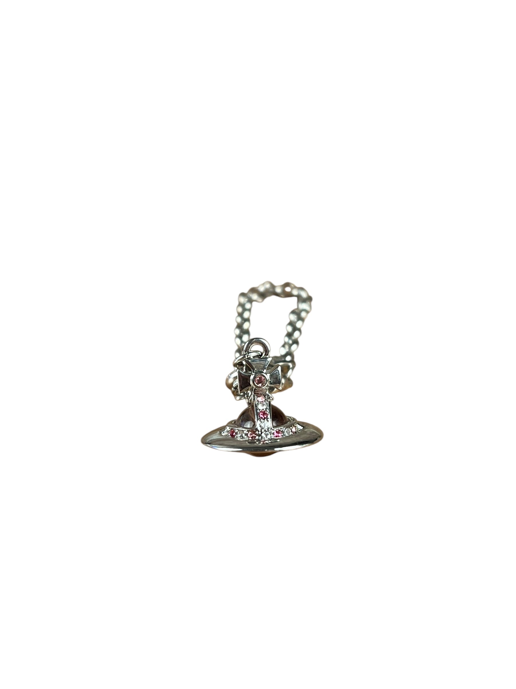 Vivienne Westwood Silver 3D Pink Orb Bracelet