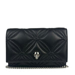 Alexander McQueen Black Leather Medium Skull Shoulder Bag