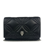 Alexander McQueen Black Leather Medium Skull Shoulder Bag