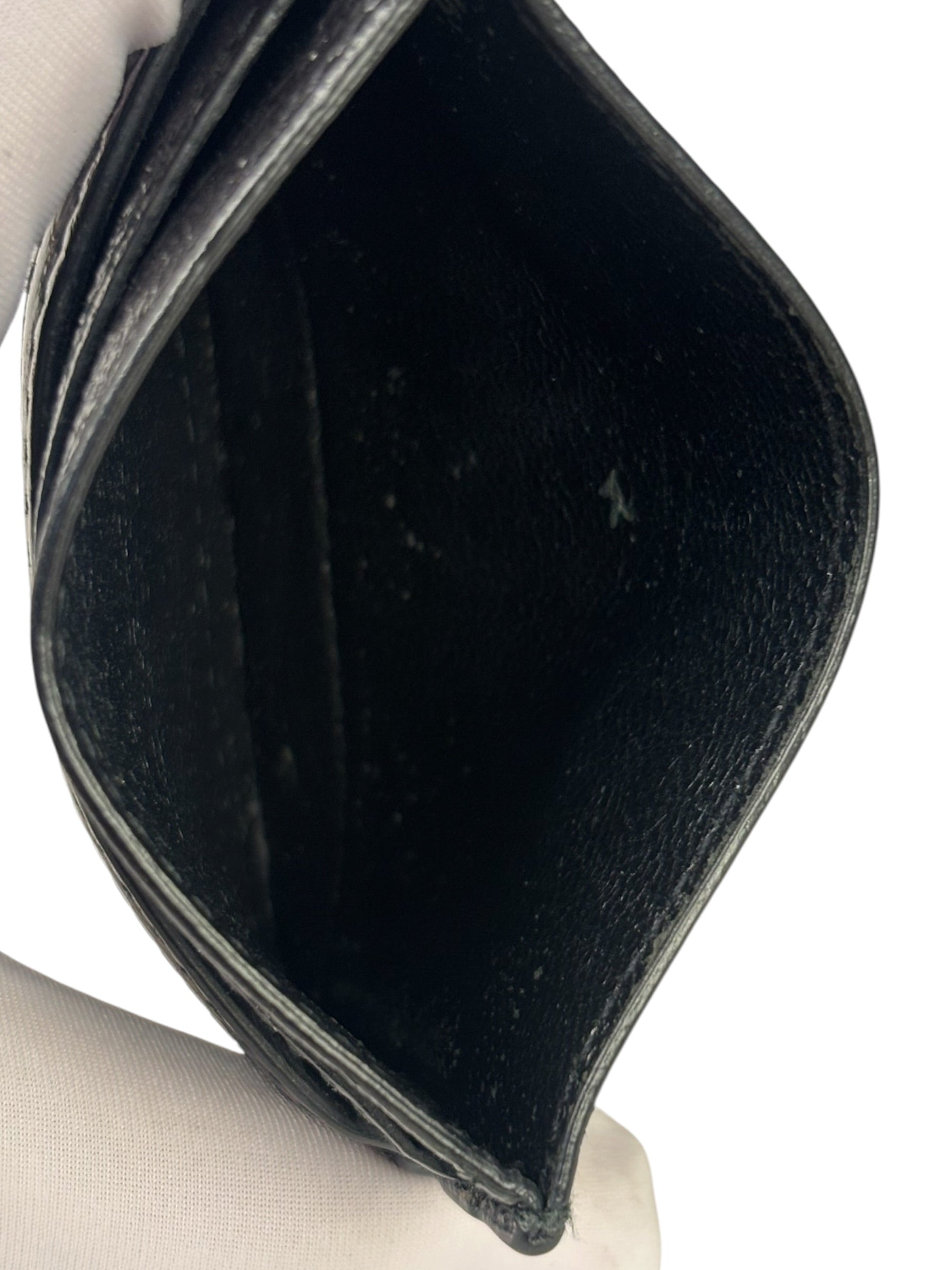 Gucci Black Patent Leather Ophidia Card Case