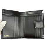 Versace Vintage Black/White Leather Logo Wallet