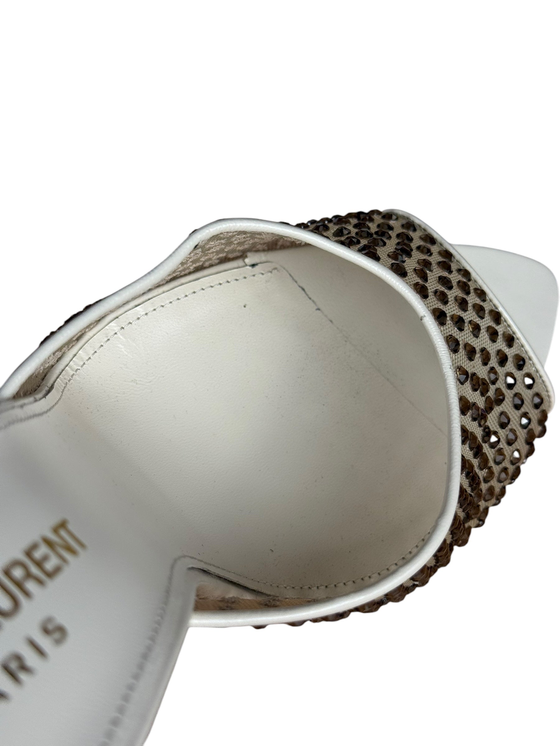 YSL Gippy Crystal Mesh Stilettos