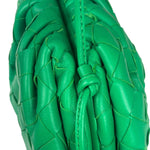 Bottega Veneta Green Leather Intercciato Small Crossbody