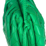Bottega Veneta Green Leather Intercciato Small Crossbody