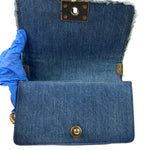 Chanel Blue Denim/Leather Trim Patchwork Boy Flap Bag 2014
