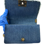 Chanel Blue Denim/Leather Trim Patchwork Boy Flap Bag 2014