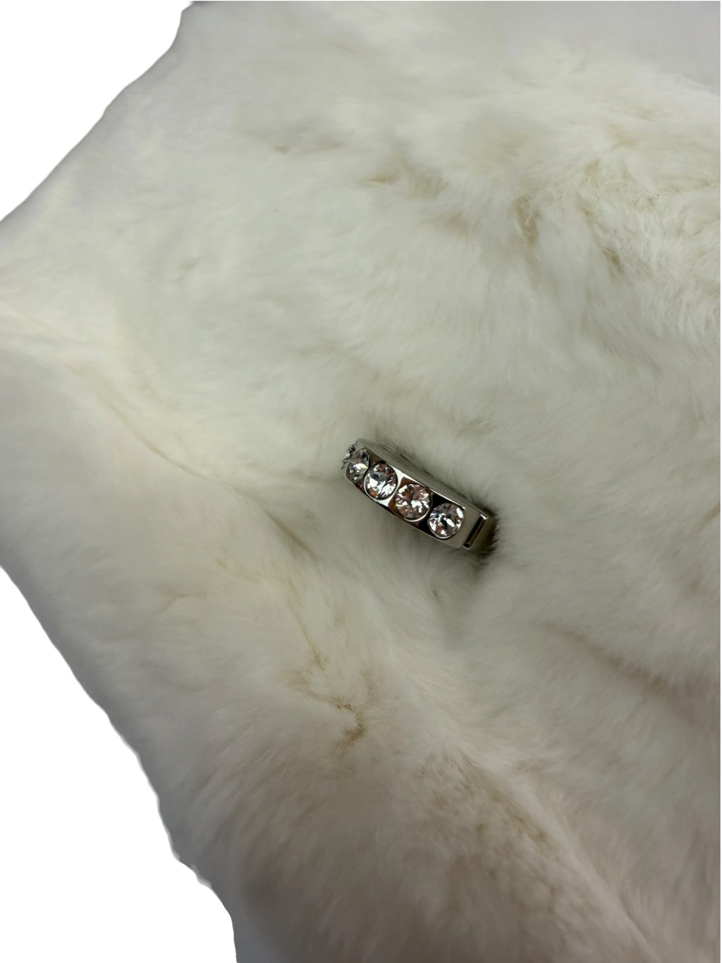 Miu Miu Blue Gradient Fur Crystal Flap Bag