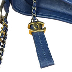 Chanel Navy Blue Leather Gabrielle Hobo Bag 2018