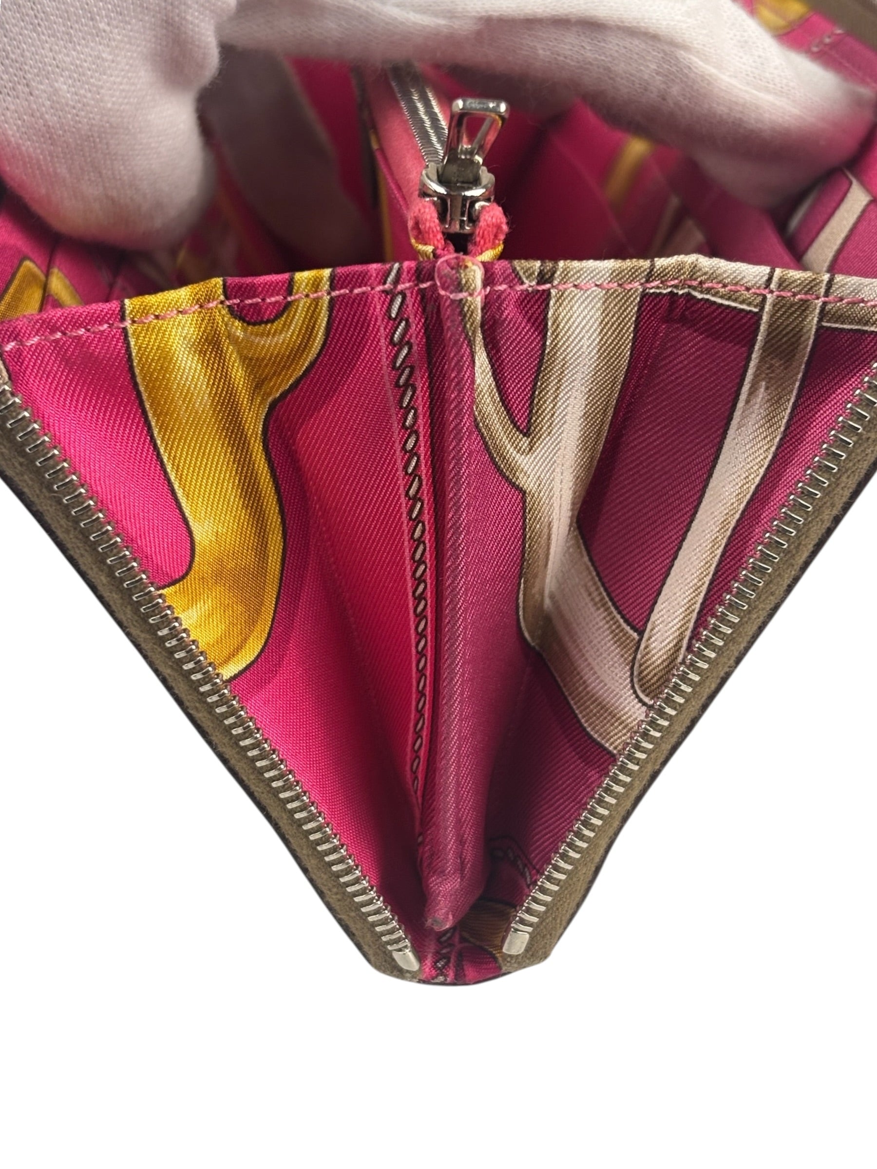 Hermes Taupe Epsom Leather Silk'In Long Wallet 2009