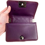 Chanel Purple Velvet Mini Boy Bag 2013