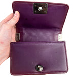 Chanel Purple Velvet Mini Boy Bag 2013