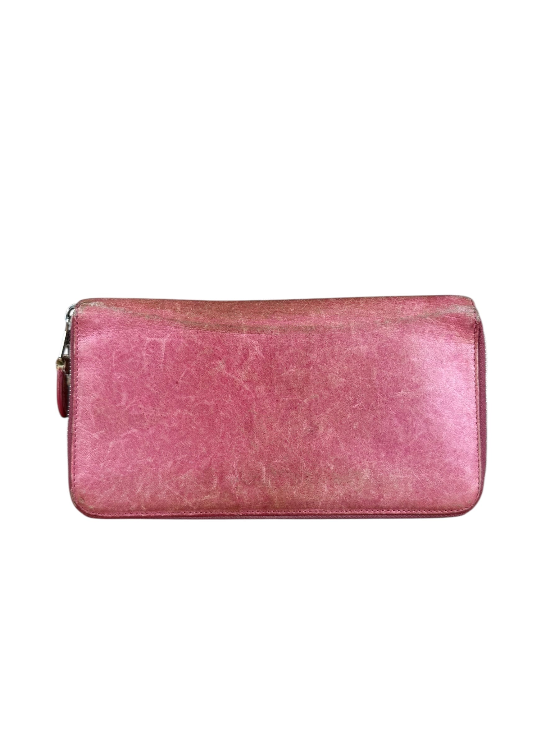 Balenciaga Vintage Pink Le Agneau Long Wallet