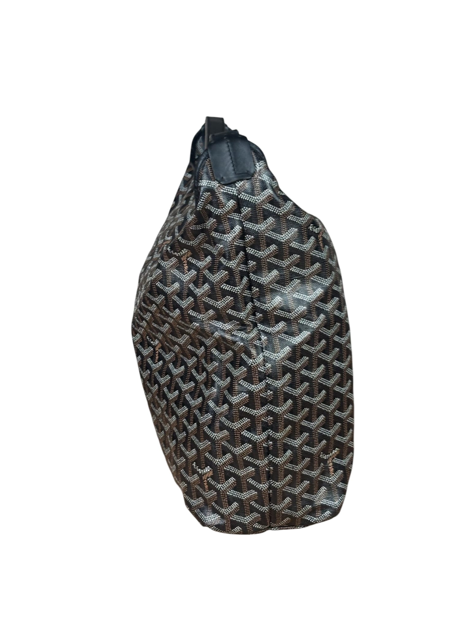 Goyard Brown/Black Leather Boheme Hobo Bag