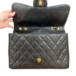 Chanel Black Caviar Leather Single Flap Bag '04