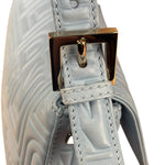 Fendi Blue Embossed Leather FF Baguette