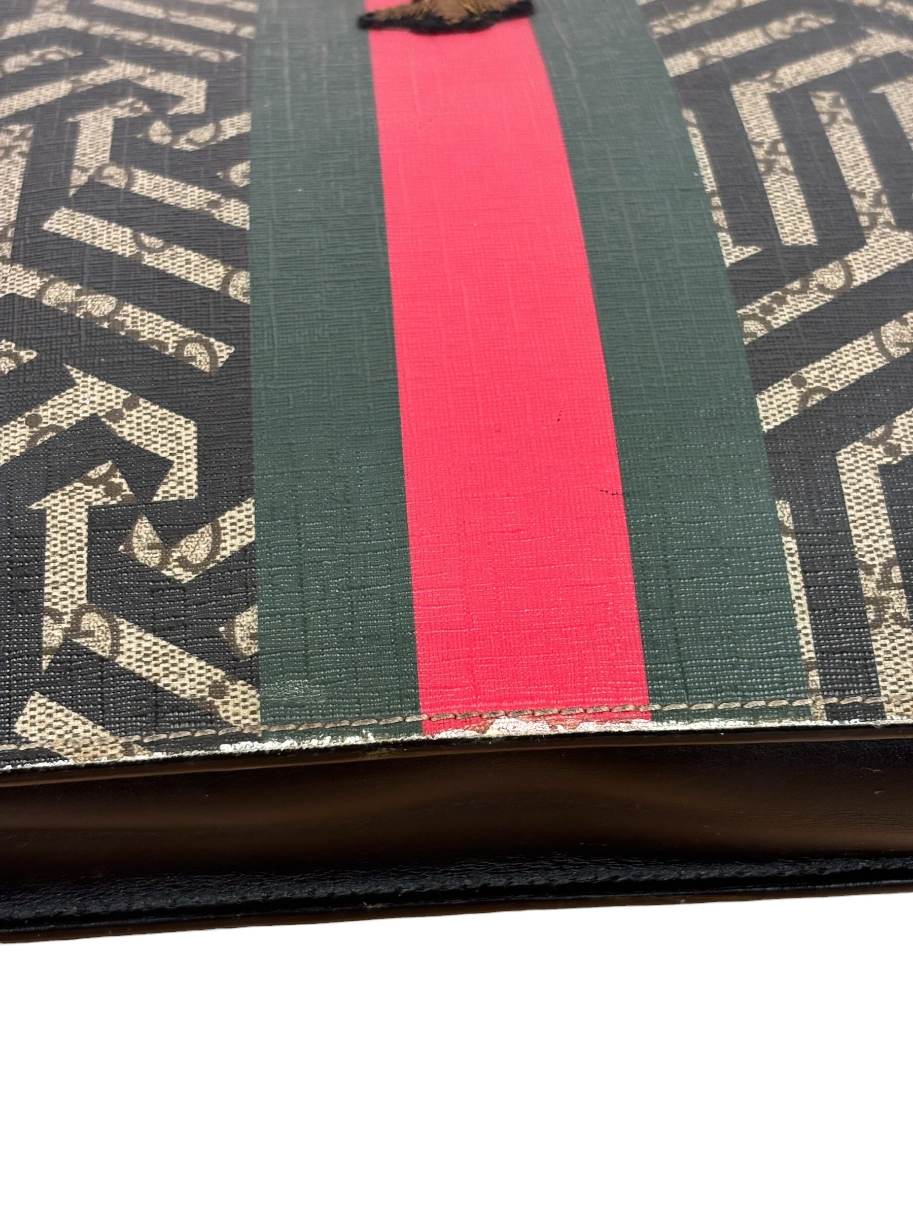 Gucci Beige/Black GG Caleido Web Zip Crossbody Bag