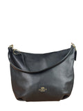 Coach Black Pebbled Leather Laurel Hobo Bag
