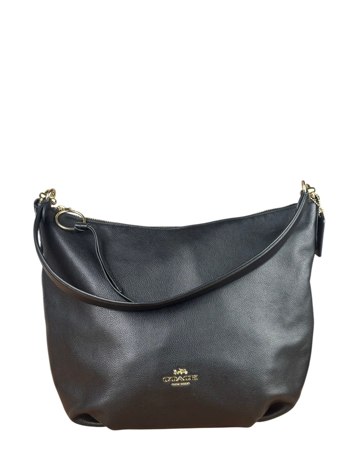 Coach Black Pebbled Leather Laurel Hobo Bag