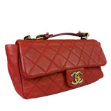 Chanel Red Quilted Caviar Leather Timeless Shoulder Bag 2012