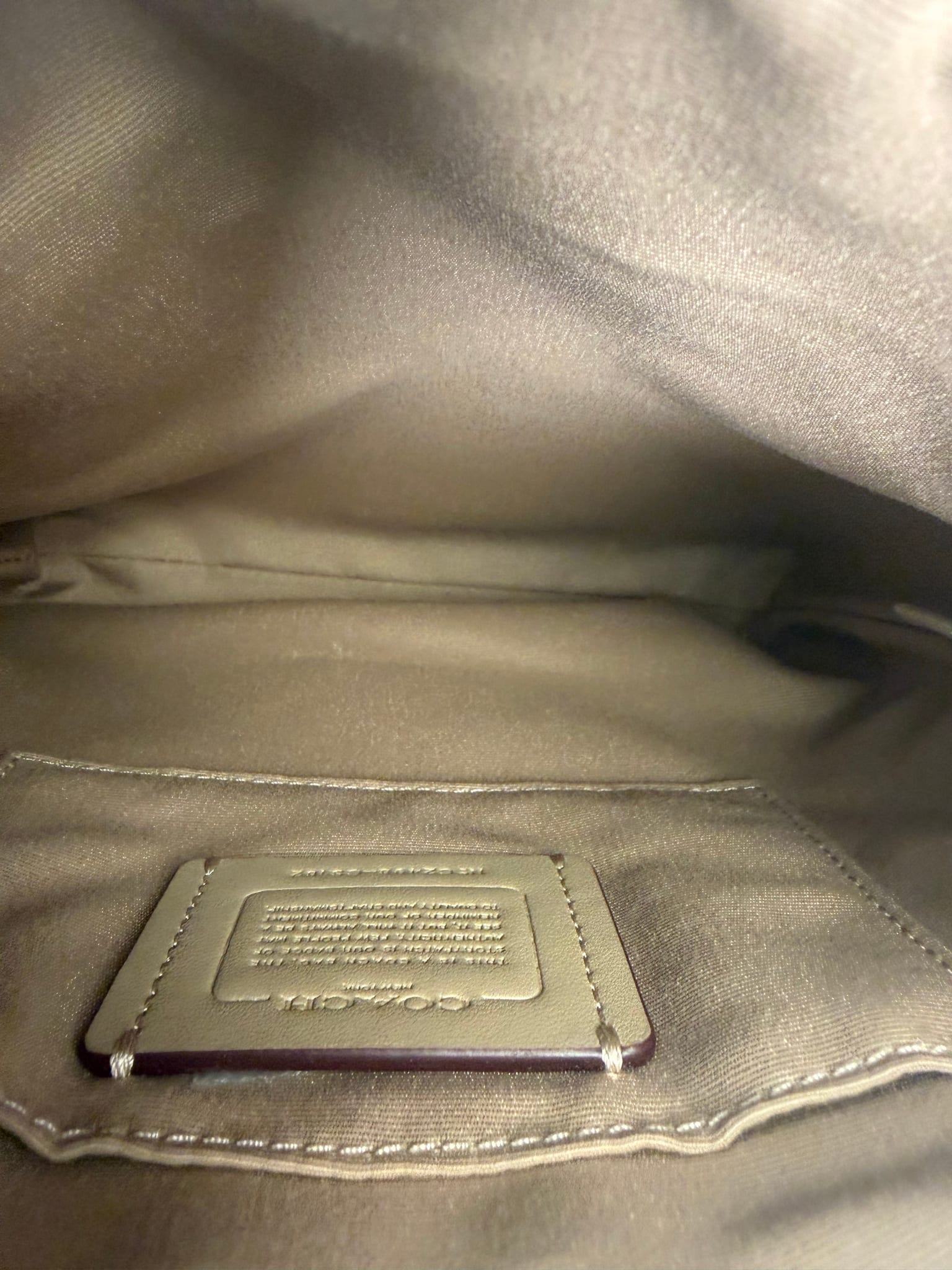 Coach Beige Leather Canvas Rowan File Crossbody Bag
