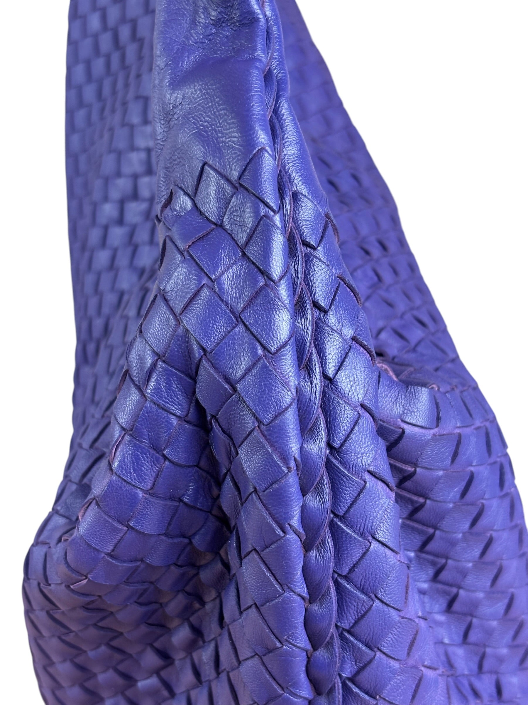 Bottega Veneta Purple Intrecciato Hobo Bag