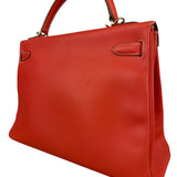 Hermes Coral-Red Epson Casaque Togo Kelly 32