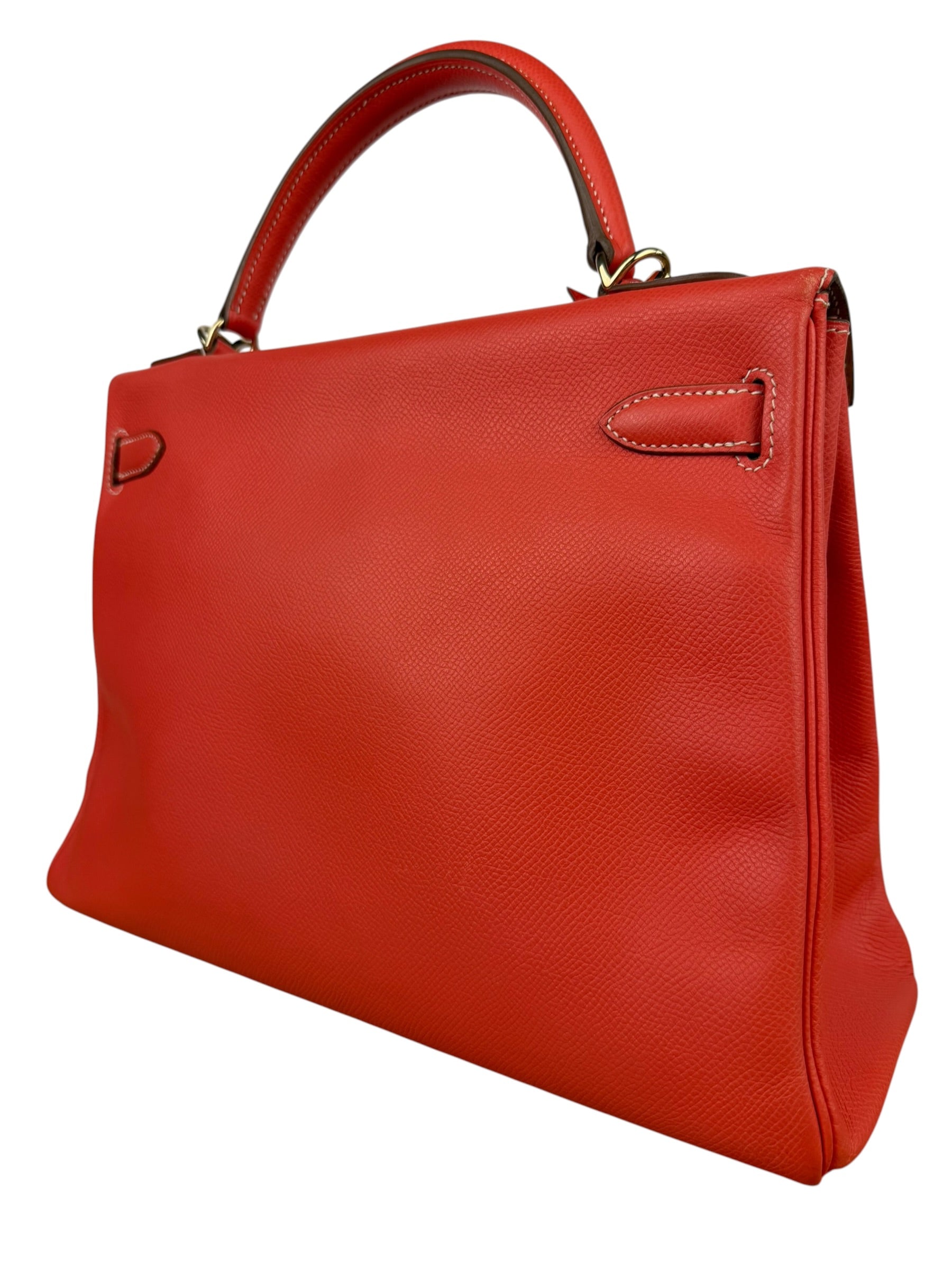 Hermes Coral-Red Epson Casaque Togo Kelly 32