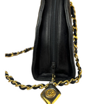 Chanel Vintage Black Quilted Lambskin Half Moon Shoulder Bag 1989
