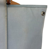 Hermes Light Blue Canvas Leather Trim Cabag Elan Tote