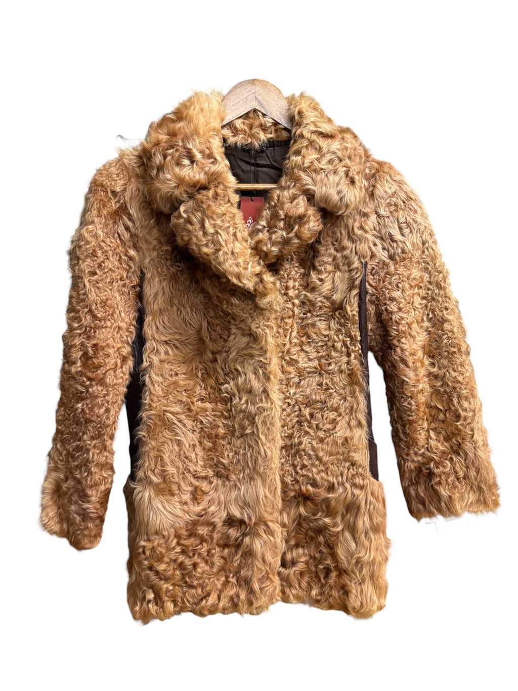 Vintage Brown Leather Trim/Persian Lamb Coat