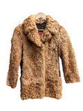 Vintage Brown Leather Trim/Persian Lamb Coat