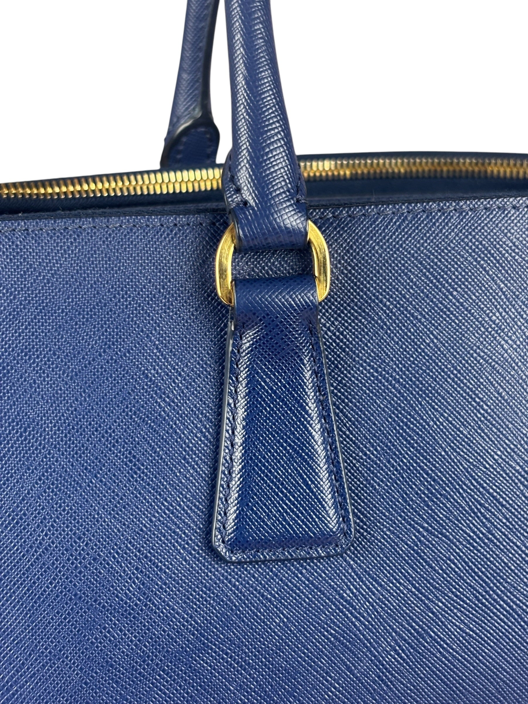 Prada Blue Galleria Saffiano Leather Tote