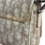 Christian Dior Beige Embroidered Trotter Flap Crossbody Bag