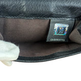 Fendi FF Black Canvas Leather Trim Compact Wallet