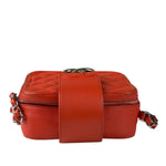 Chanel Red Quilted Lambskin Nano CC Box Camera Bag 2018