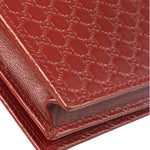 Gucci Red Micro GG Leather Crossbody Wallet