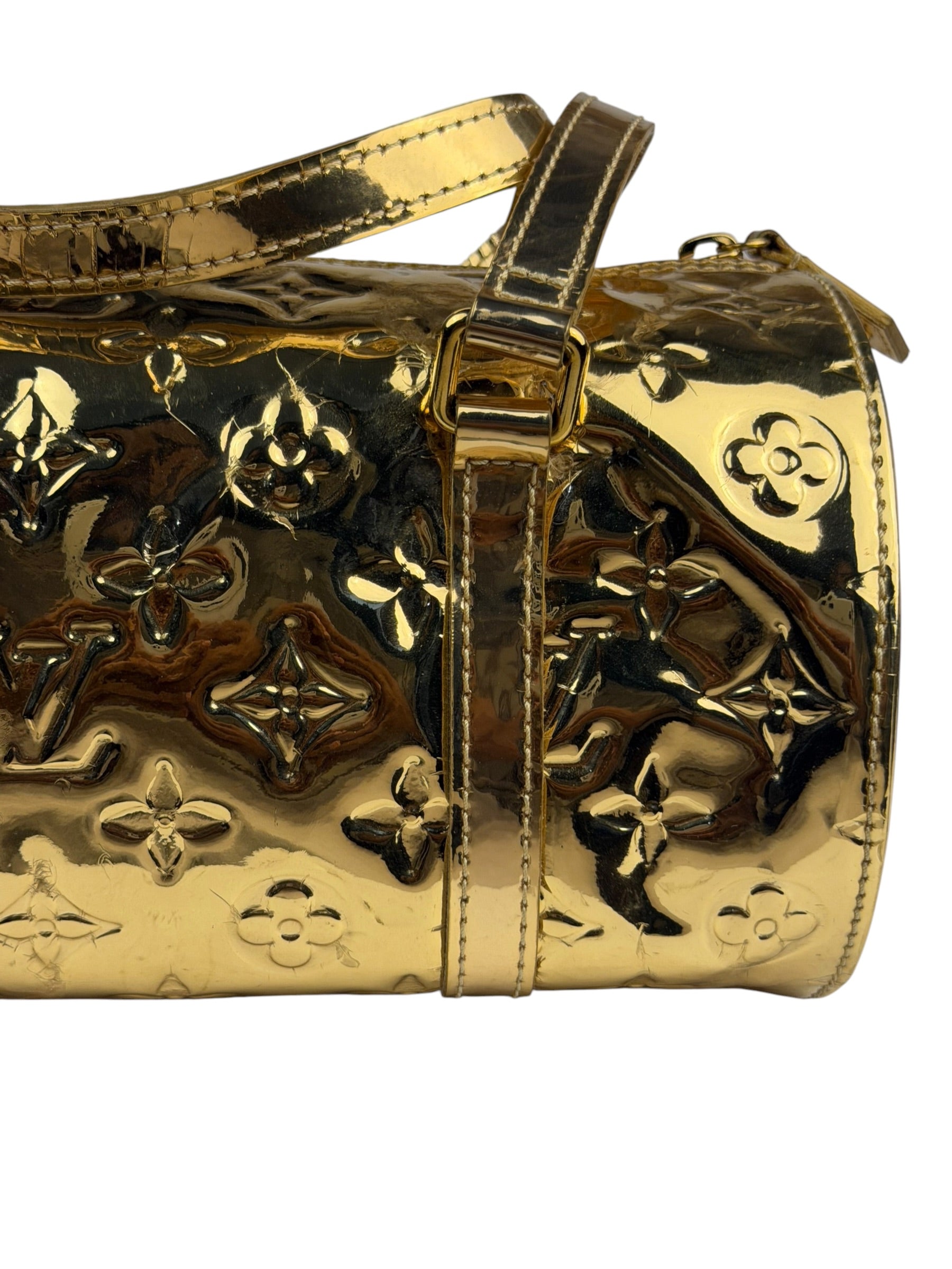 Louis Vuitton Metallic Gold Miroir Dore Papillon 25