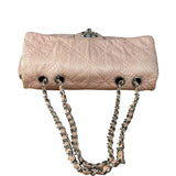 Chanel Pink Leather Small Unlimited Stitch Flap Shoulder Bag 1999