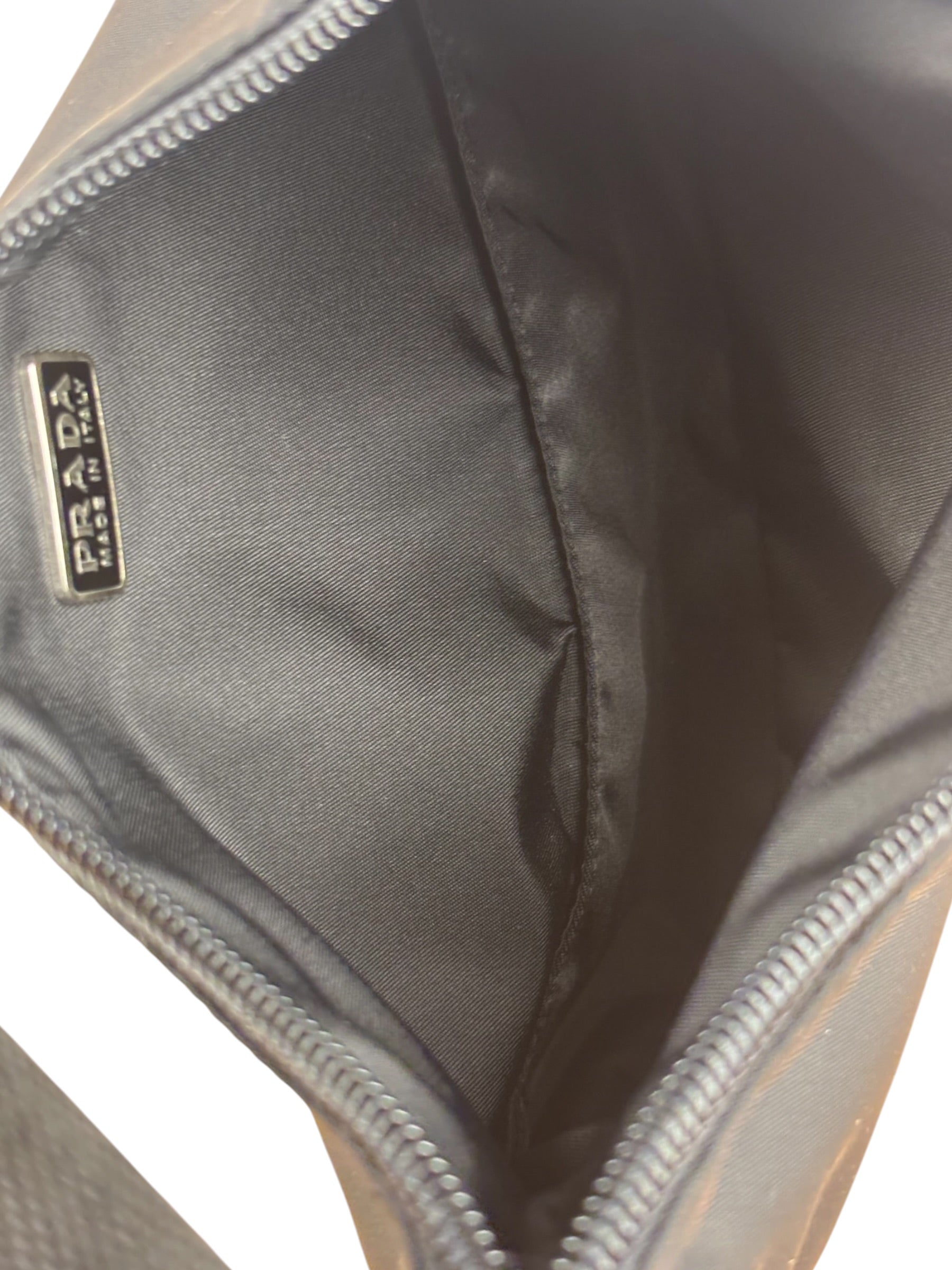 Prada Black Tessuto Nylon Mini Hobo Bag